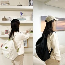 루루백 여성용 hood 가벼운 방수 여행 노트북 백팩