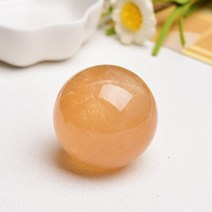 수정 구슬 수정구 크리스탈 유리 풍수 천연 꿈 자 볼 광택 글로브 마사지 볼 레이키 돌, 32-35mm, 방해석