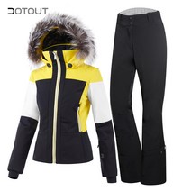 닷아웃 여성 스키복 2122 Galaxy W Jacket black-yellow Did W Pant black