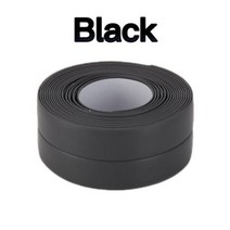 미니세면대 화장실리모델링 타일 건식 세면대 욕실 샤워 싱크 목욕 씰링 테이프 스트립 흰색 자체 접착 방수 벽 스티커 주방 코크, 없음, Black+1.5inch(3.8CM)+10.5 Feet