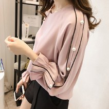 쉬블림로브 라운드 진주 블라우스 슈망 GW0820