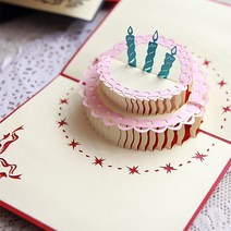 HBD 팝업 3D 입체 카드 편지 엽서 생일축하 생신축하, 생일카드
