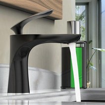 콜러수전 Kohler 따뜻한 것과 차가운 세면기 골드 블랙 모두 구리 높이가 높아진 상부 및 하부 세면기 세면기 주방 욕실 수도꼭지, 흰색 짧은
