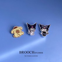 Kawaii-Cinnamoroll 폼폼 퓨린 브로치 아크릴 핀 의류 가방 액세서리 여성 귀여운 일본 커플 배지