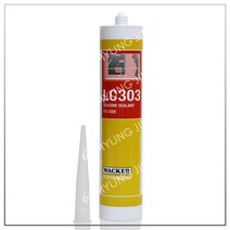 WACKER 럭키 실리콘 LC303 글레이징용 초산형 실란트 (백색 300ml), 1개