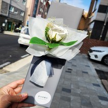 지나로즈 빼빼로2개 선물세트 여자친구 꽃선물 빼빼로데이 선물상자, 빼빼로2개 샤넬비누장미