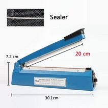 휴대용 수동 가정용 열 밀봉 기계 열 수축 필름 절단기 식품 진공 포장 밀봉, 4.20cm sealer - CN Plug  220V