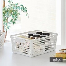 [모던하우스 창원점]깔끔하고 튼튼한 멀티바스켓 L 화이트 (36.5x26x15cm)_BT0523008