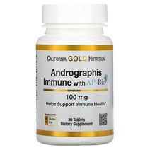 California Gold Nutrition 천심련 면역 강화제 AP-BIO 함유 100mg 30정