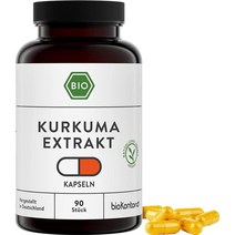 독일직구 자연유래 강황 추출물 캡슐 90캡슐 데일리 복용량 500mg 1캡슐 비건 및 첨가물 미포함 독일제 및 실험실 시험 바이오콘터, 수량, 상세참조