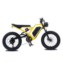 전기자전거 2023년신상 듀얼 모터 전기 산악 자전거 48V 750W1500W 알루미늄 합금 지방 20 인치 노란색 45 KMH, YELLOW+48V 750W 18AH