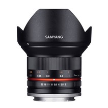 SAMYANG 단초점 광각 렌즈 12mm F2.0 블랙 소니 αE용 APS-C용