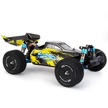 엔진rc카 116 70 KM/H 4WD RC 자동차 2.4G 라디오 고속 브러시리스 모터 원격 제어 오프로드 어린이 장난감, [03] Yellow