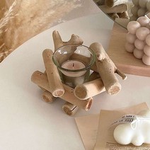 우드 캔들홀더 나무 촛대