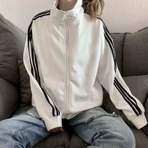 MOSAIRATION 오버핏 데님자켓 여성 오버핏 자켓 운동자켓