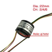 슬립링 전선회전 2/4/6 채널 슬립 링 Dia.7mm 1.5A 전기 중공 축 PTZ 다이닝 테이블 로터 Accessries, 01 2 Channels