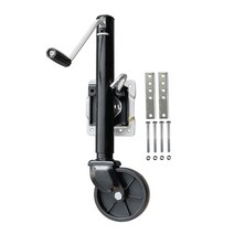 캠핑카 부품 솔리드 휠 사이드 윈드 스위블 트레일러 잭 볼트 온 액세서리 RV 부품 자키 보트 원형 회, [01] BLACK