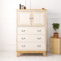 [에보니아] 착불_ 로망스 원목 양문서랍장/5단서랍장, 색상:투톤
