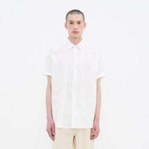 [그리너리 크리드] 오버핏 옥스포드 반팔셔츠 화이트 P021-1791SS22