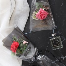 [모리앤]비누꽃장미한송이+블랙라벨 디퓨저, 러블리핑크장미_화이트쟈스민앤민트