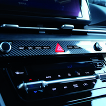 [영카] 4세대 카니발 KA4 핸들 센터페시아 비상등 카본 마스크 랩핑 인테리어 튜닝, 헤어라인실버(무광)