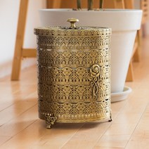 소소모소 엔틱 휴지통 (M)(신주), 1, 골드