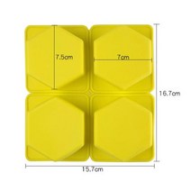 비누 커터기 대패 커팅기 멀티 모양 4 구멍 거울 실리콘 금형 DIY 수제 아로마 테라피 캔들 수공예품 핸드 선물 퐁당 만들기, 라이트 그레이