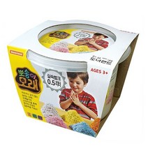 묻지않는 촉촉이모래 촉감놀이 실내놀이 소 흰색