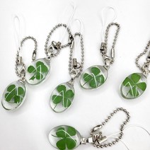 행운 네잎클로버 키링 생화 압화 열쇠고리 키홀더 가방 고리 백참 레트로 y2k 2개할인, 2개