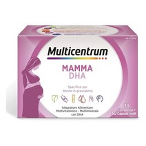 MULTICENTRUM MultiCentrum Mamma DHA Multivitamin 및 멀티 미네랄 식품 보충제 임산부에게 많은 이점을 제공하는 비타민 공급, 4개
