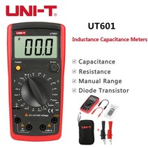 인덕턴스 커패시턴스 저항 테스터 UNI-T UT601 휴대용 LCR 옴 미터 다이오드/트랜지스터 테스트 LCD, [01] UT601, 01 UT601