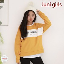 주니걸즈 블랑배색 티셔츠 기모안감