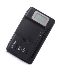 범용 모바일 배터리 충전기 휴대폰 고속 안전 내화 LCD 표시기 화면 어댑터 여행용 미국 EU 플러그, 01 EU Plug