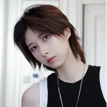 남자가발가격 남성가발 남자 헤어 중년 뽕나무 물고기 머리 숏 합성 스트레이트 중간 부분 헤어 소년 소녀, 한개옵션1, 02 Drk rown