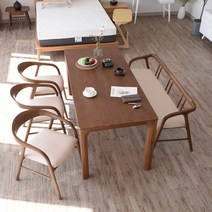 이즈네이처 벨라 6인용식탁세트 원목식탁, B타입(카멜리아), 4인식탁+의자2+벤치1