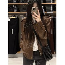 레더 여성 자켓 가죽 크롭 노카라 지컷 블랙 짧은 여자 페이크레더 에코레더 라이더