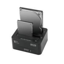 퀄리티어슈런스 USB3.0 SSD HDD 하드 도킹스테이션 복제 2Bay 복사기 28TB지원 Q6GDOCK
