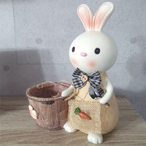 [응다팔아6279] 감성소품 감성드림캐쳐 선반장식품 돼지저금통 콘솔장식품 오리장식품 조각상, 혹★ 다용도 토끼 바구니 저금통 장식품, 혹★ 1.모종삽 토끼
