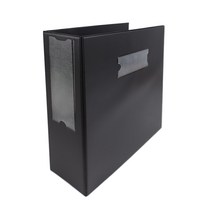 플러스샵 3공 D링 바인더 A4 세로형 블랙 PVC고주파 9.5cm, 흑색 D링 10개