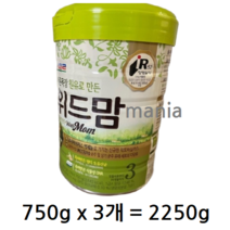 파스퇴르 위드맘 분유 3단계, 2250g, 6개