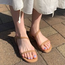 라블 여성용 가벼운 베이직 스트랩 샌들