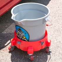 더쎈 세차용 버킷돌리 + 고급 우레탄 바퀴 화이트 셀프세차