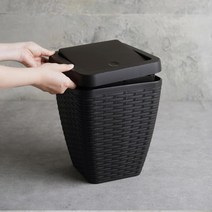 라탄감성 호텔디자인 예쁜 안방 휴지통 싱글족 원룸, 1개, 브라운