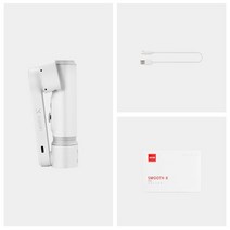 ZHIYUN SMOOTH X 공식 부드러운 짐벌 팔로 Selfie 스틱 전화 Monopod 핸드 헬드 안정기 스마트 폰 Redmi 화, 02 White