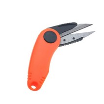 작살총 1pcs 낚시 빠른 매듭 도구 새우 모양의 스테인레스 스틸 물고기 사용 가위 컷, 주황색