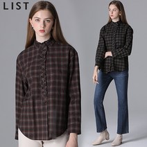 리스트 리스트 제인 블렌드 체크 블라우스