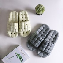 1+1 푹신한 퀼트 욕실화 미끄럼방지 욕실 슬리퍼 odda, qui(그린+그린)