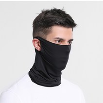 FANSDA 1+1 얼굴해빛가리개 자외선차단 마스크, 블랙 아이스쿨마스크