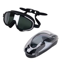 Swimming Goggle Super Great Frame Swim Goggle for Adult Men Women Youth Swim Mask Clear Wide Vision, adult unisex, blacksilver