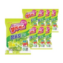 롯데 젤리셔스 청포도젤리, 8개, 72g